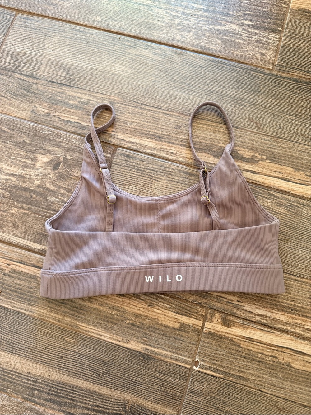WILO the Label Ribbed Adjustable-Strap sports bra